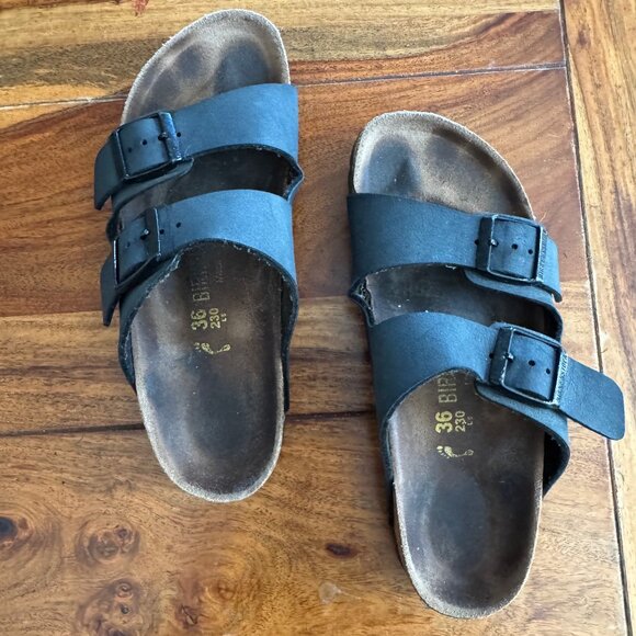 BIRKENSTOCK Birko-Flor Arizona Black Size 36 - Picture 2 of 8